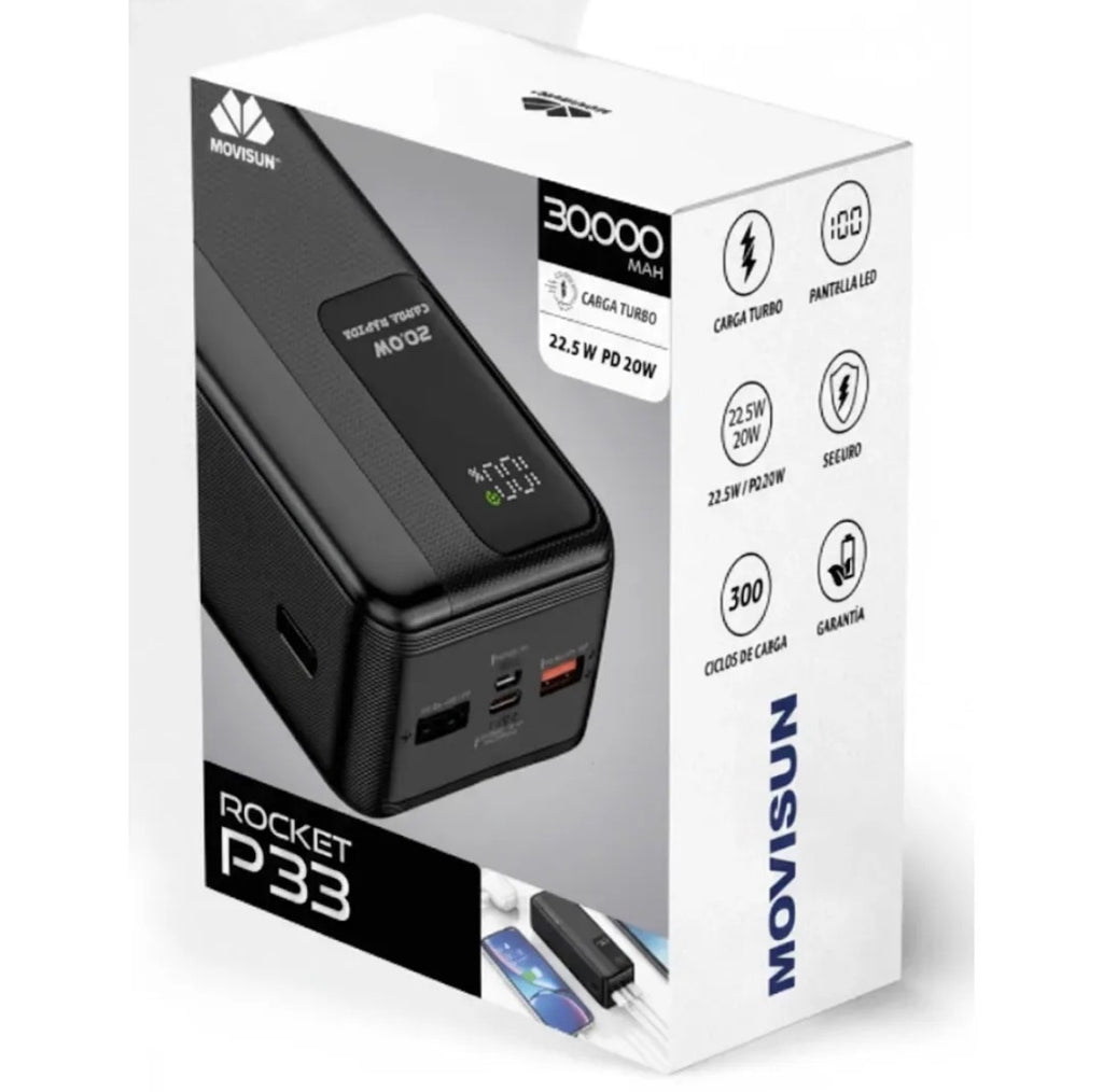 Power Bank Rocket 30.000 mAh Muvisun